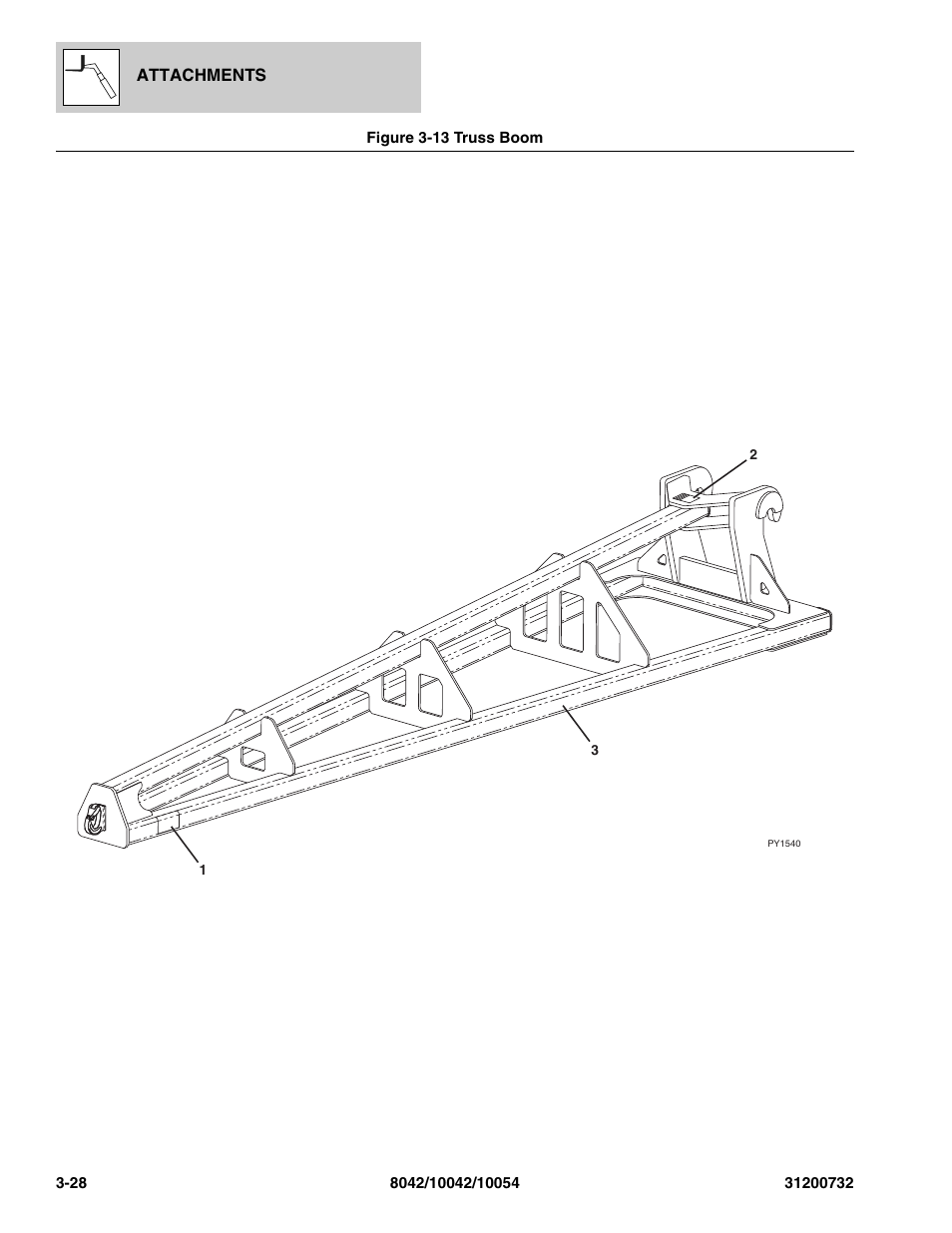 Figure 3-13 truss boom, Truss boom -28 | SkyTrak 8042 Parts Manual User Manual | Page 78 / 388