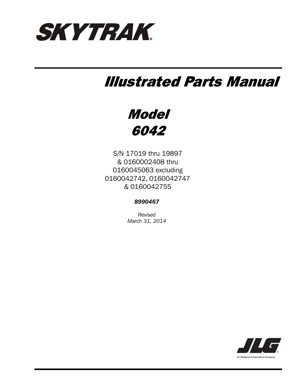 SkyTrak 6042 Parts Manual User Manual | 466 pages