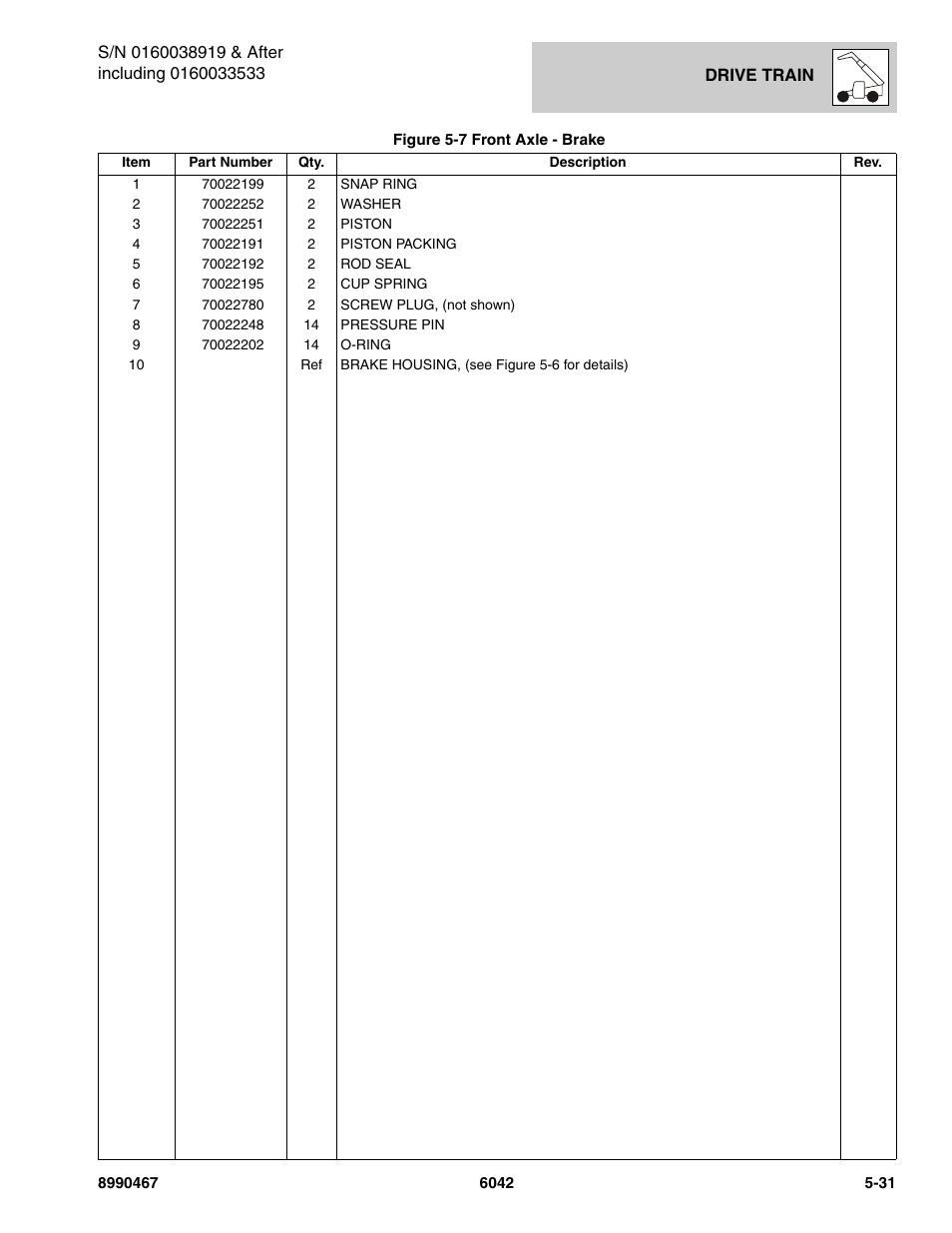 SkyTrak 6042 Parts Manual User Manual | Page 163 / 466