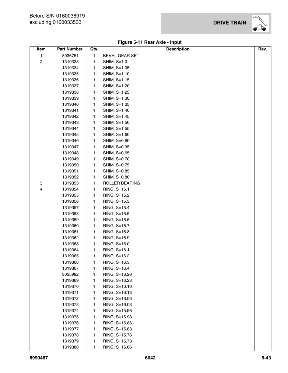 SkyTrak 6042 Parts Manual User Manual | Page 175 / 466
