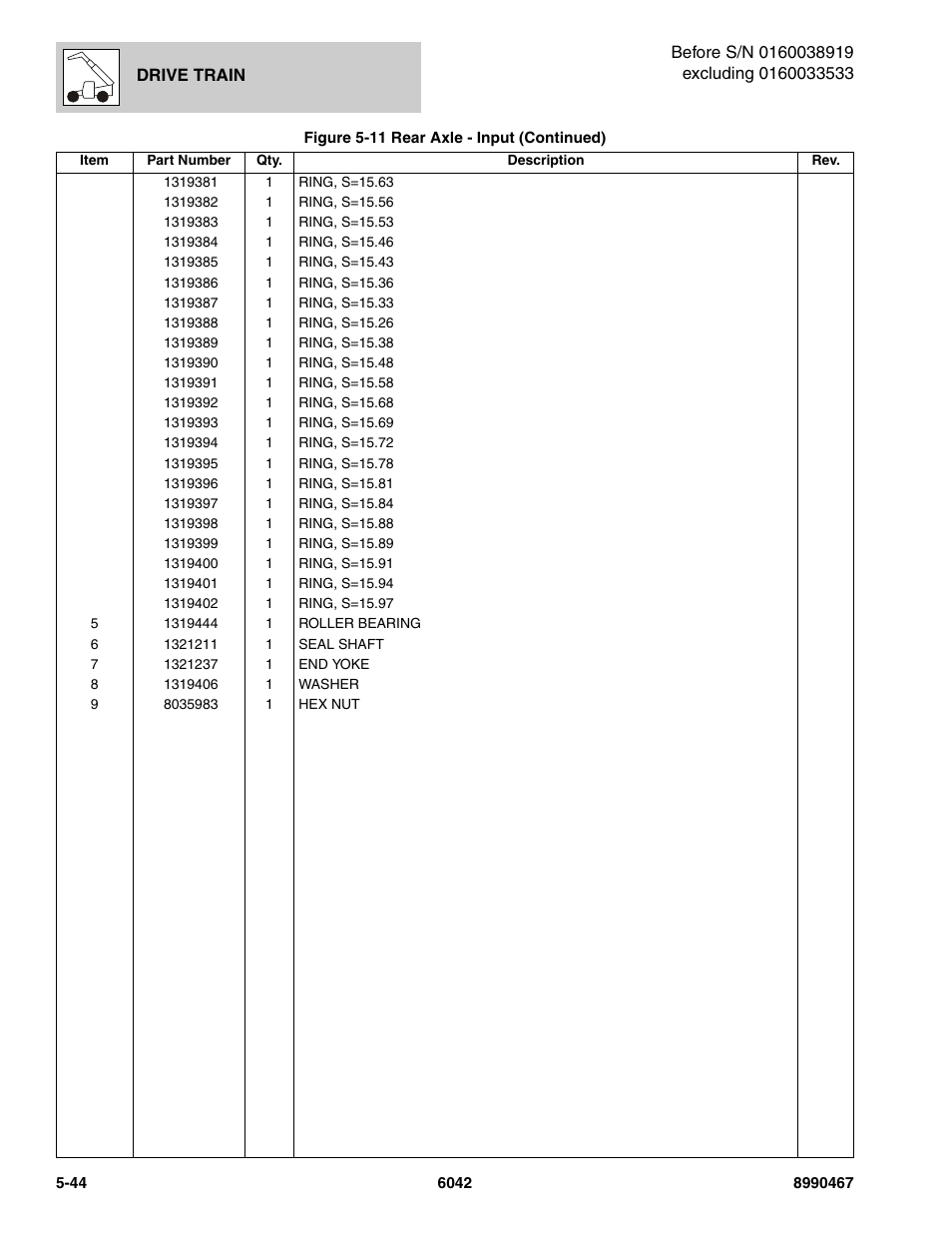 SkyTrak 6042 Parts Manual User Manual | Page 176 / 466