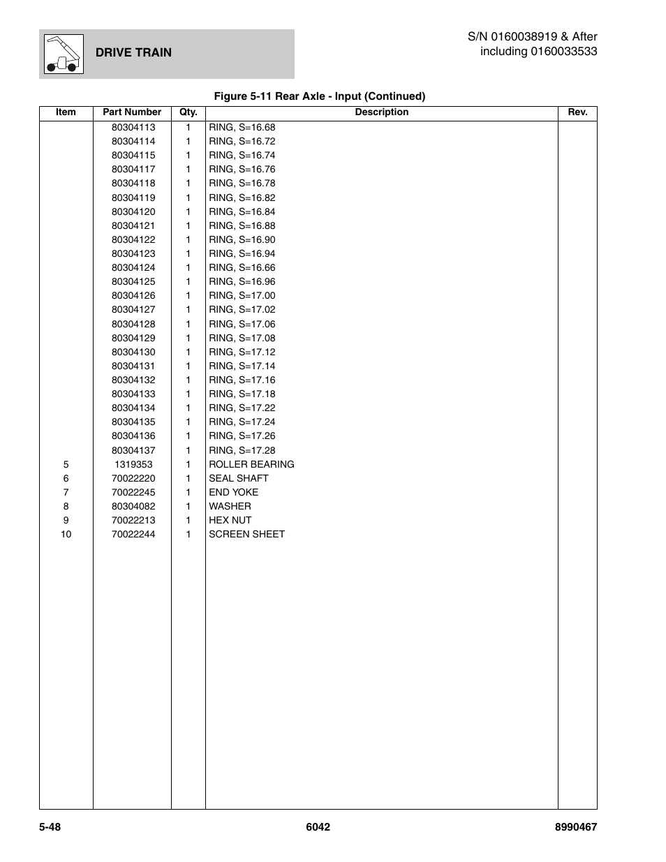 SkyTrak 6042 Parts Manual User Manual | Page 180 / 466