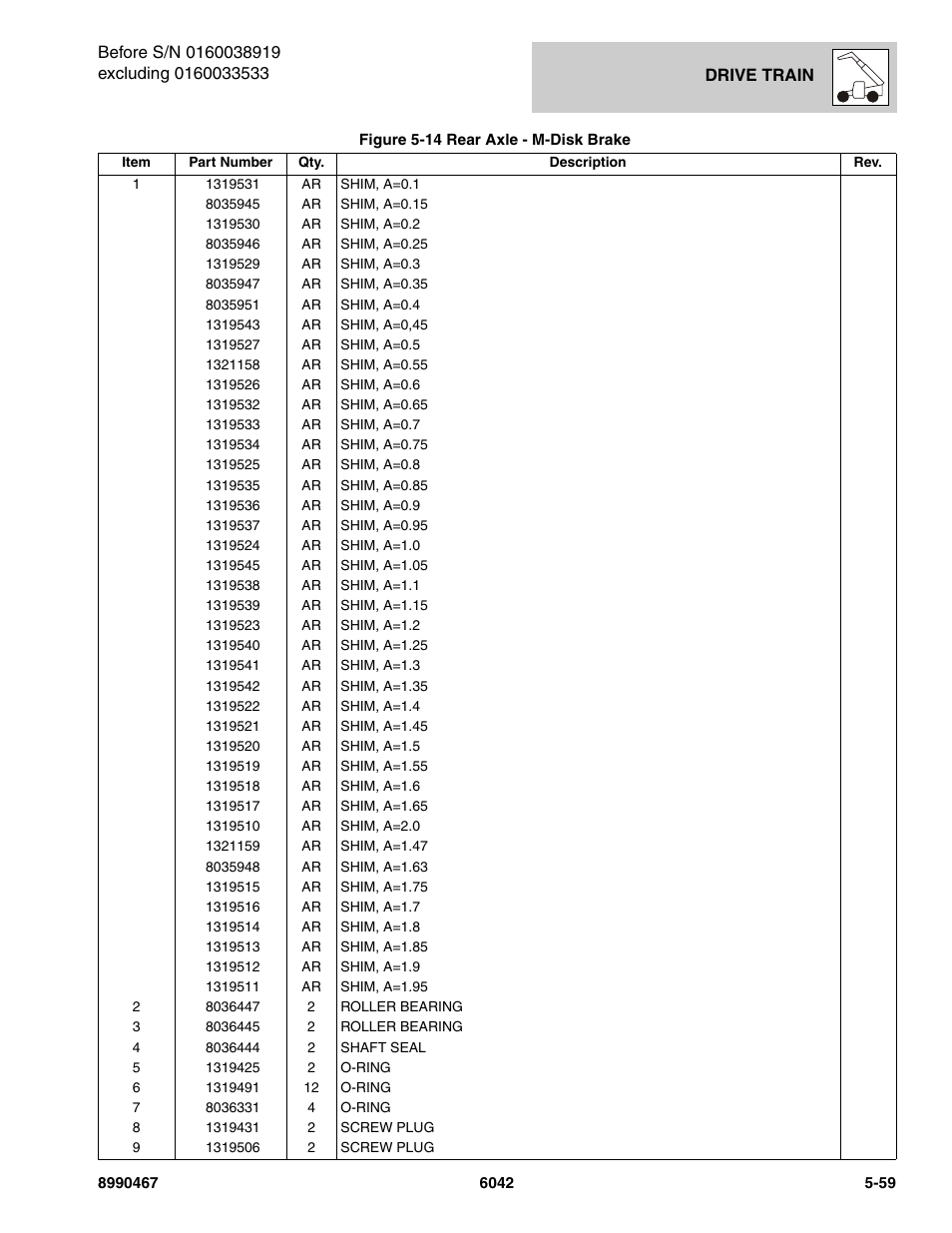 SkyTrak 6042 Parts Manual User Manual | Page 191 / 466