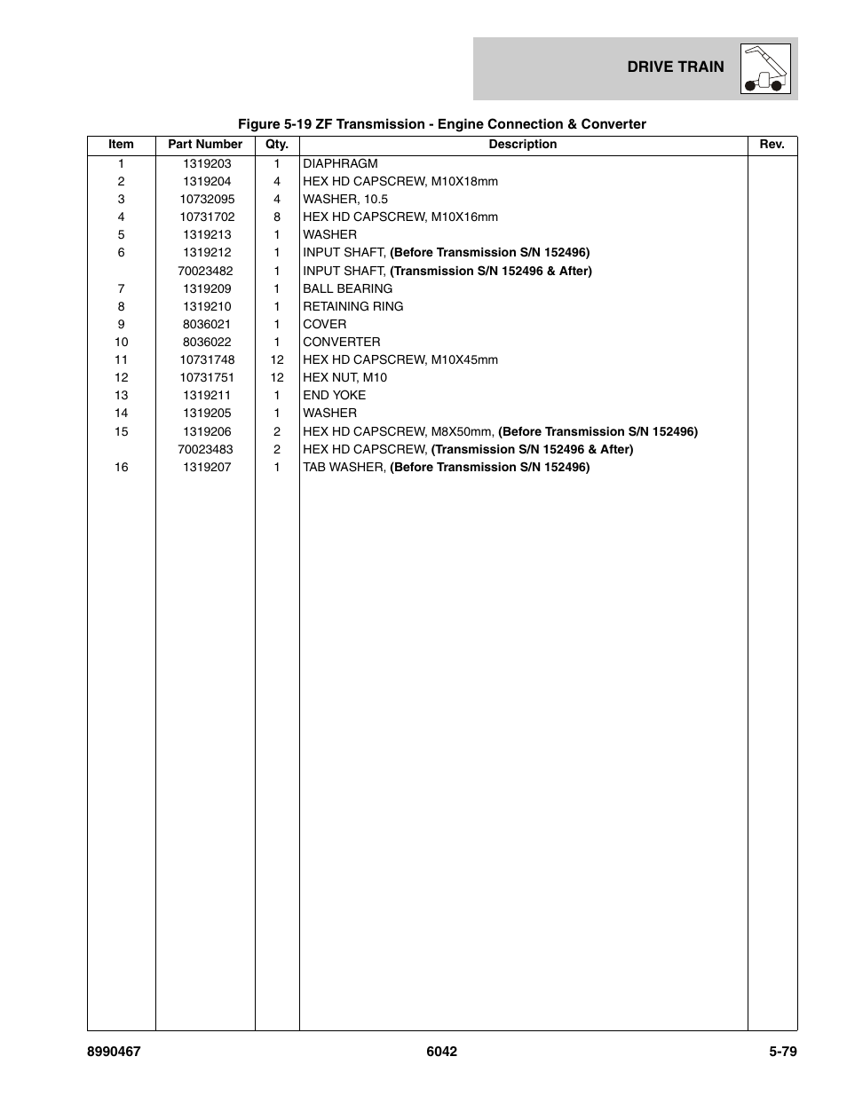 SkyTrak 6042 Parts Manual User Manual | Page 211 / 466