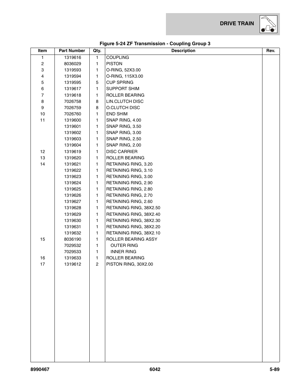 SkyTrak 6042 Parts Manual User Manual | Page 221 / 466