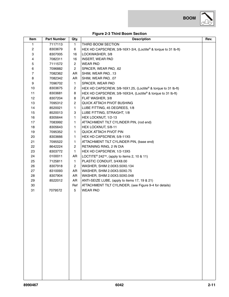 SkyTrak 6042 Parts Manual User Manual | Page 31 / 466