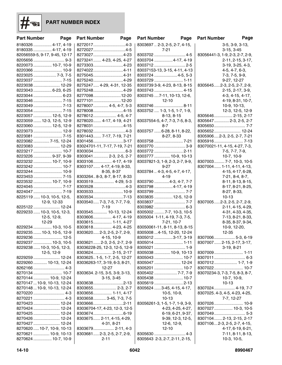 SkyTrak 6042 Parts Manual User Manual | Page 462 / 466
