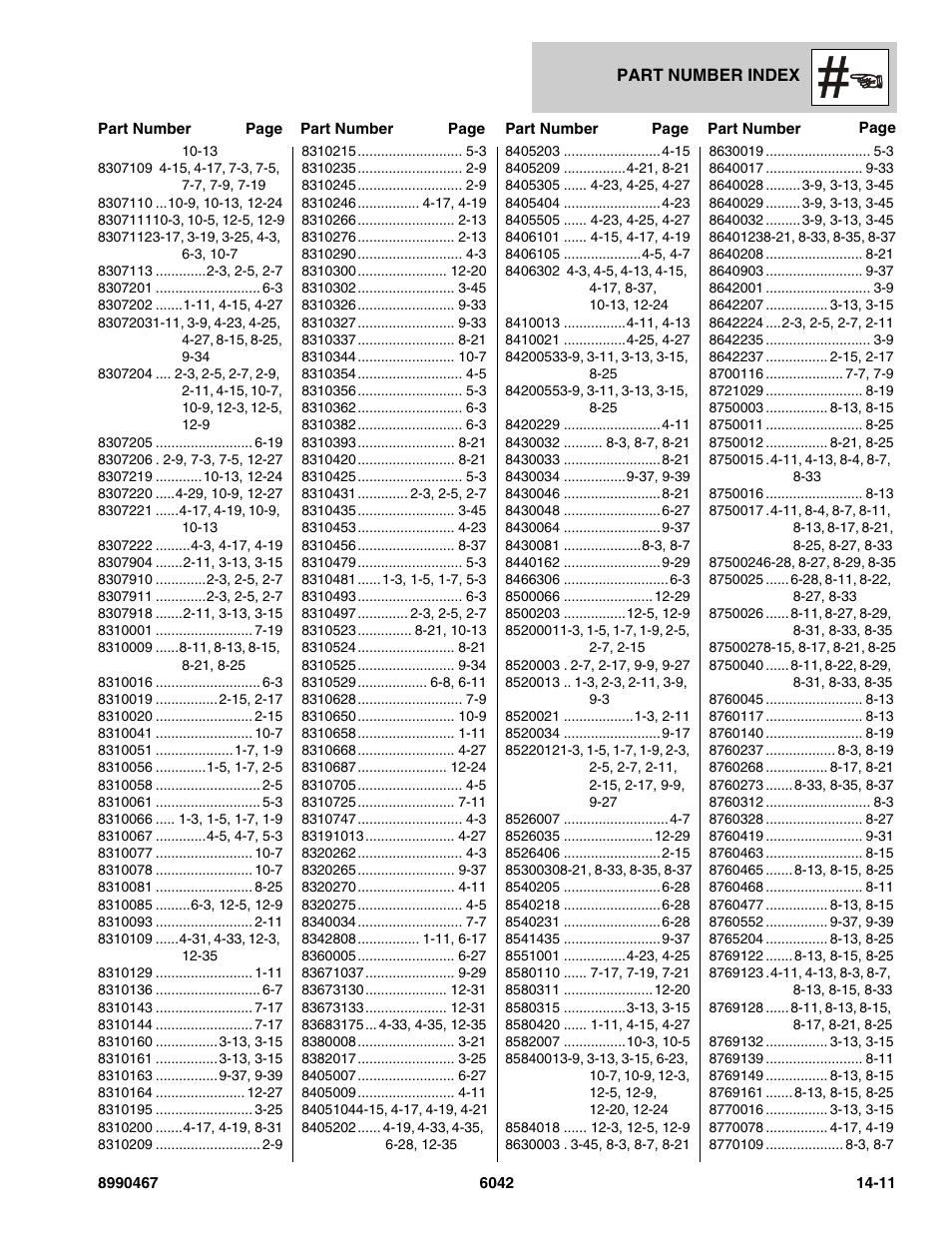 SkyTrak 6042 Parts Manual User Manual | Page 463 / 466