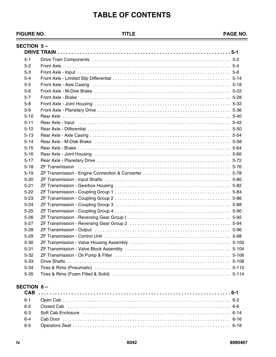 SkyTrak 6042 Parts Manual User Manual | Page 6 / 466