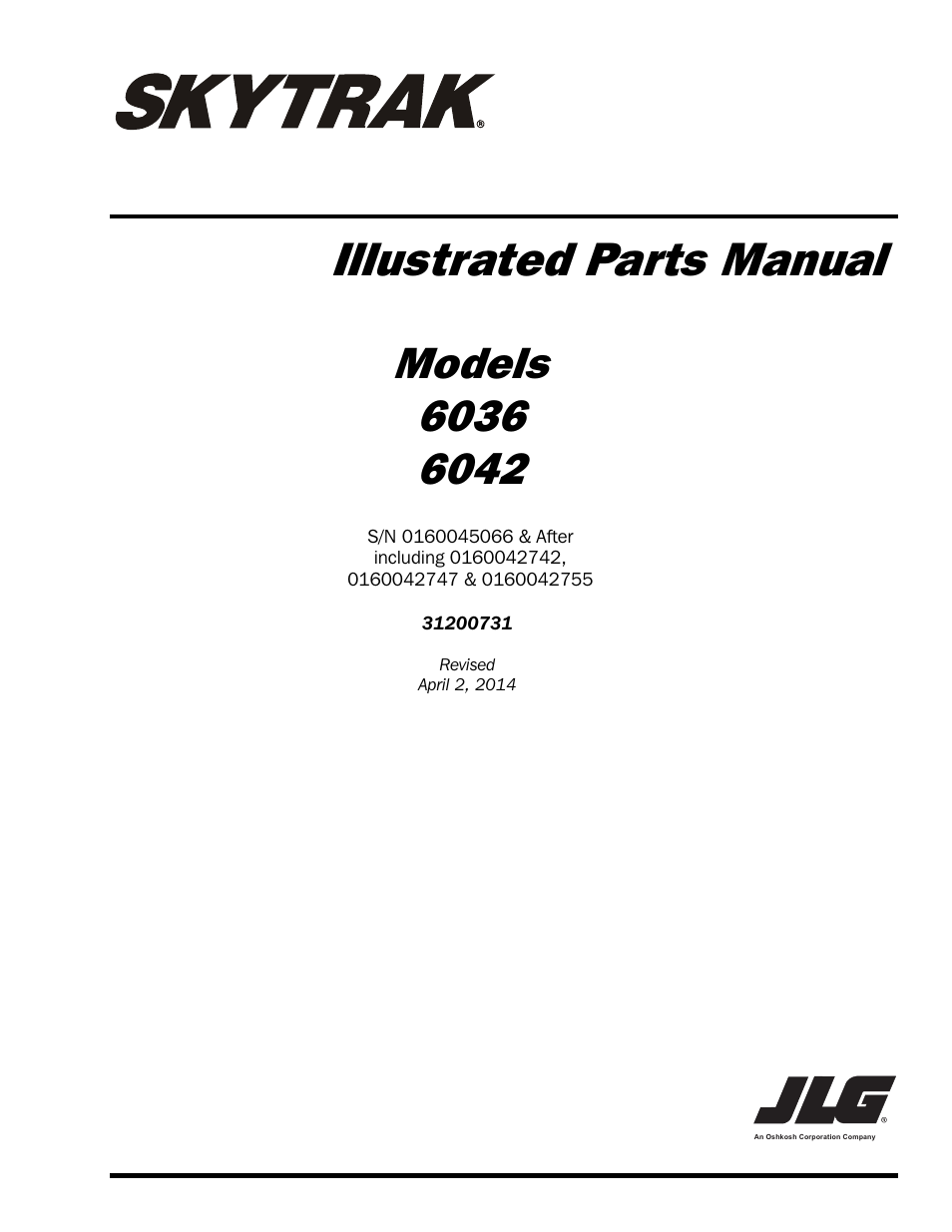 SkyTrak 6036 Parts Manual User Manual | 364 pages