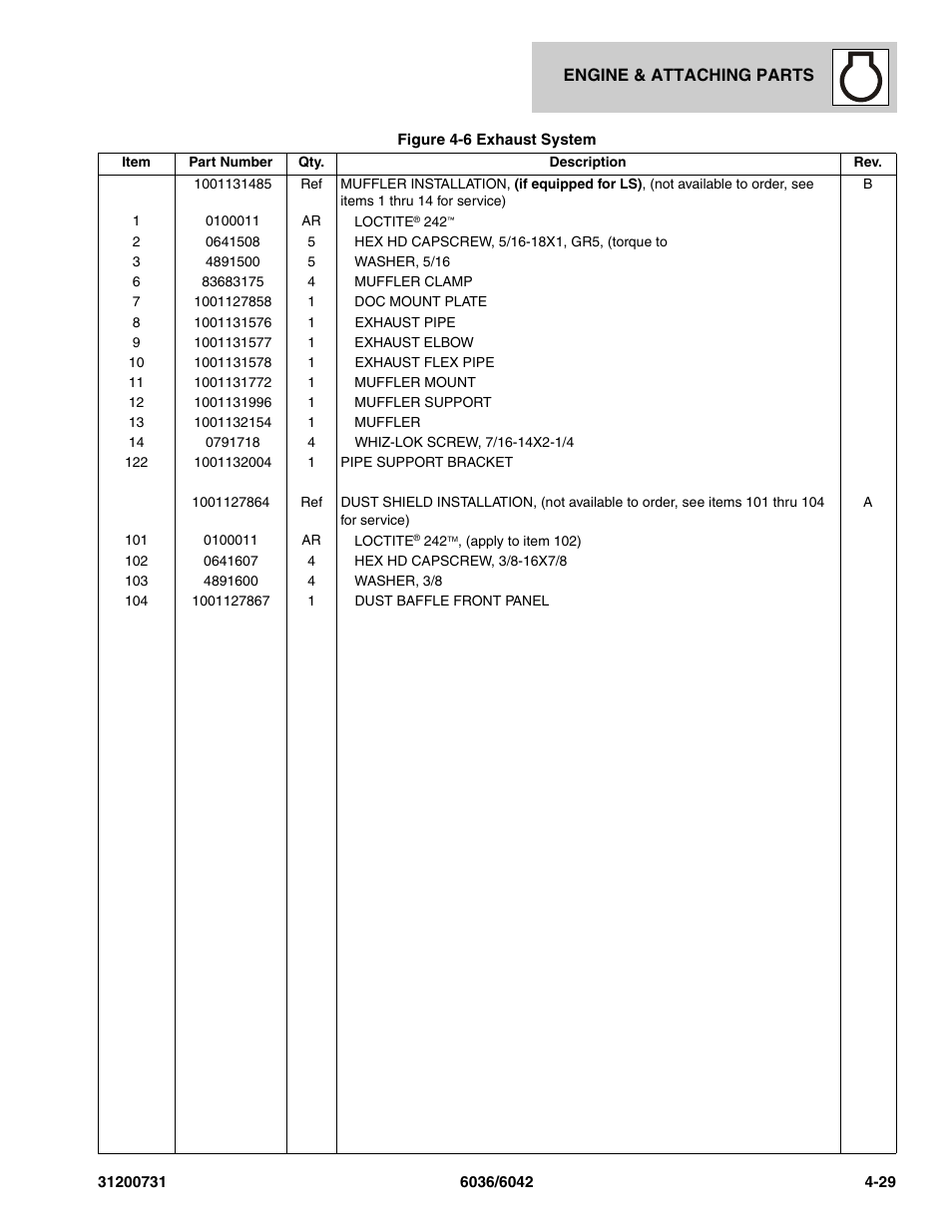 SkyTrak 6036 Parts Manual User Manual | Page 107 / 364