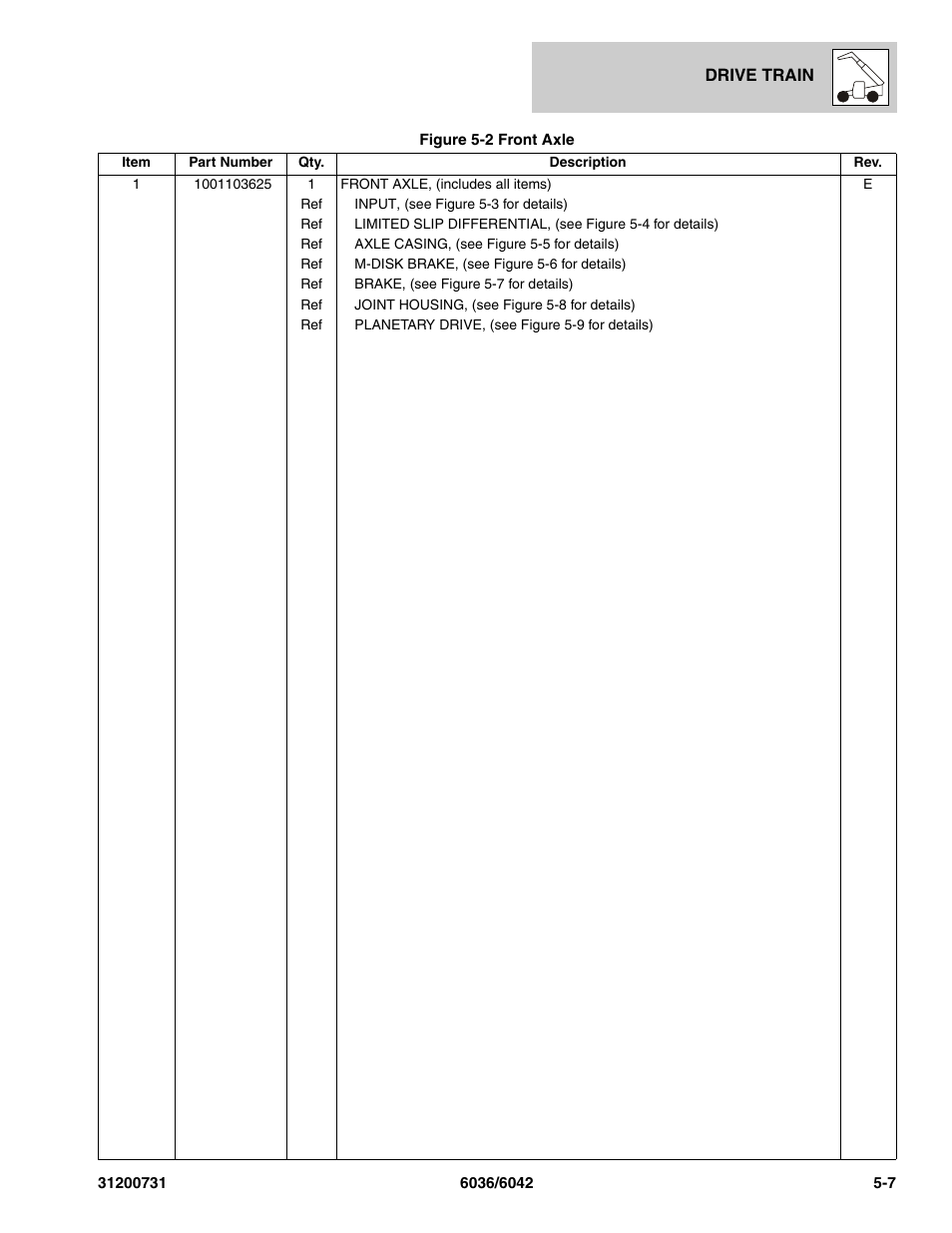 SkyTrak 6036 Parts Manual User Manual | Page 117 / 364