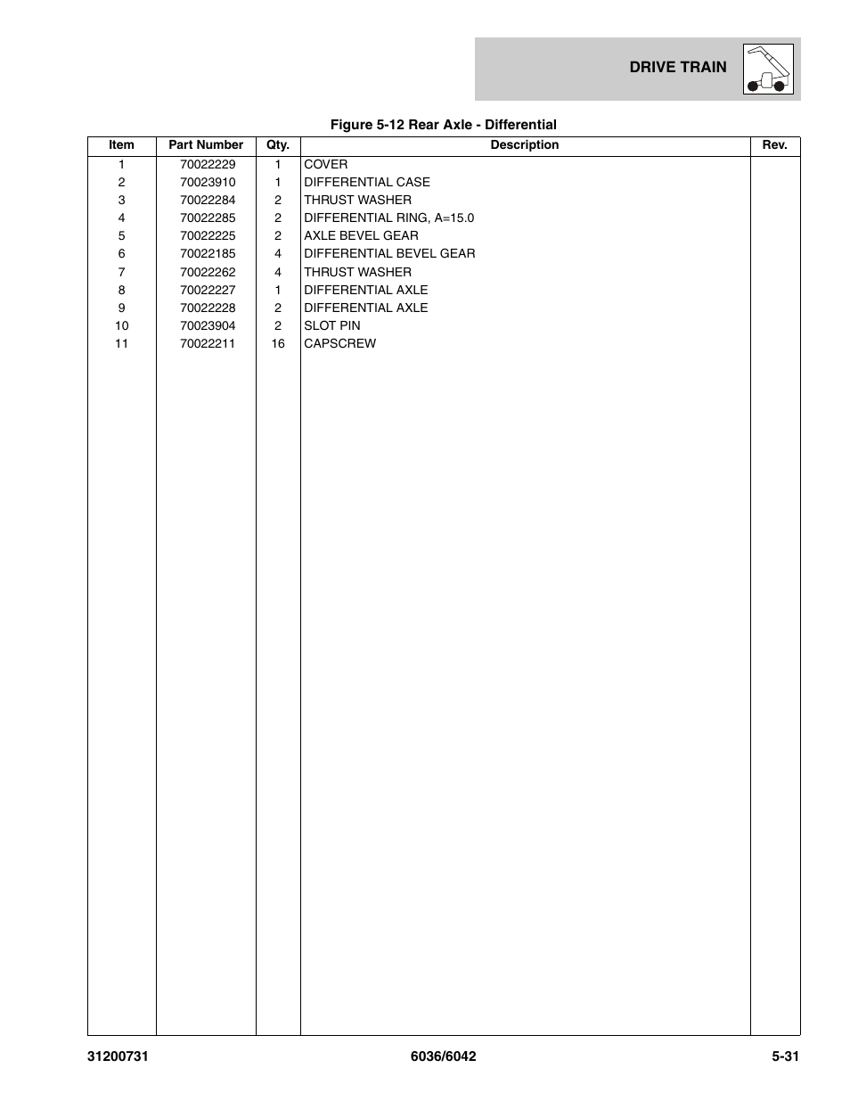 SkyTrak 6036 Parts Manual User Manual | Page 141 / 364