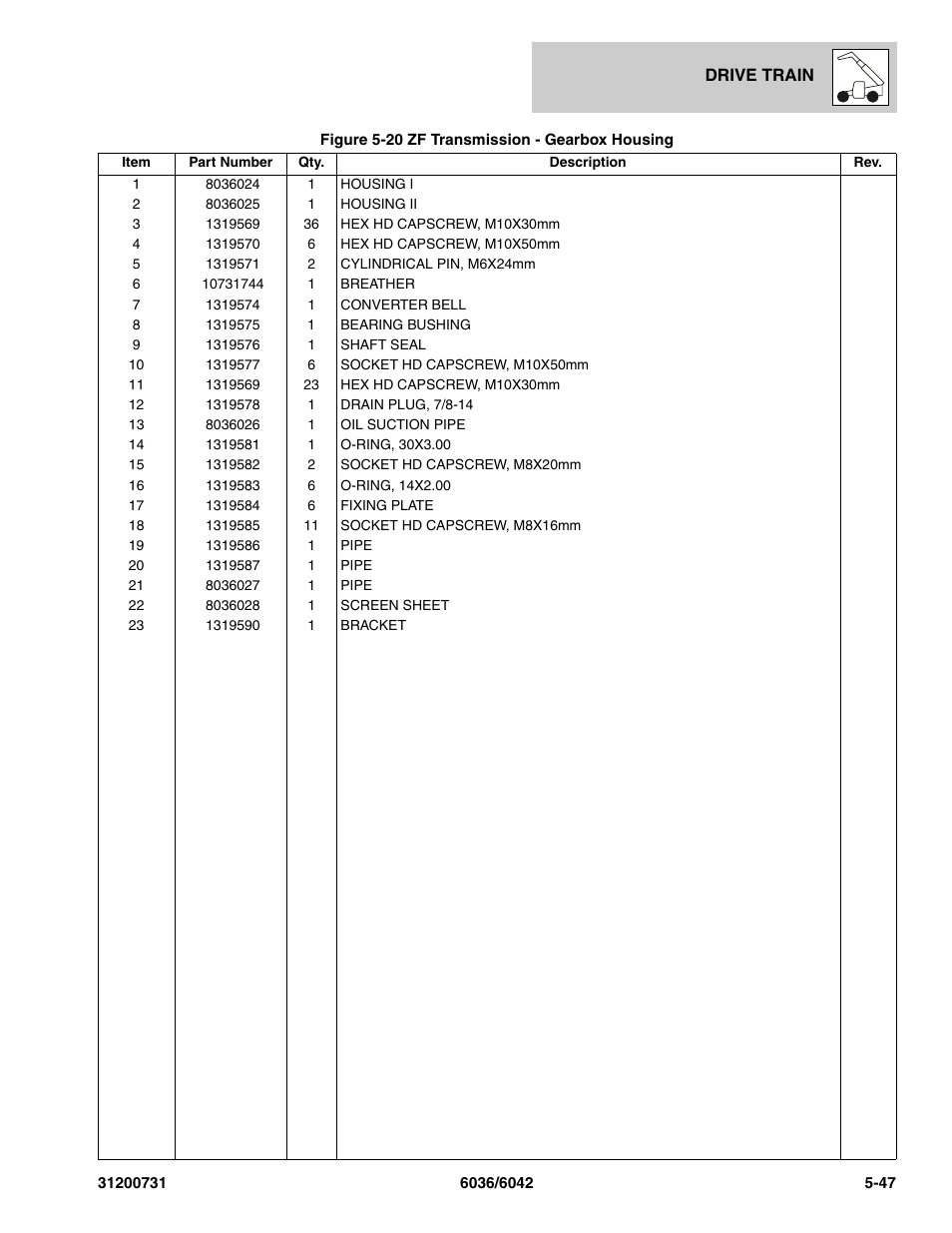 SkyTrak 6036 Parts Manual User Manual | Page 157 / 364