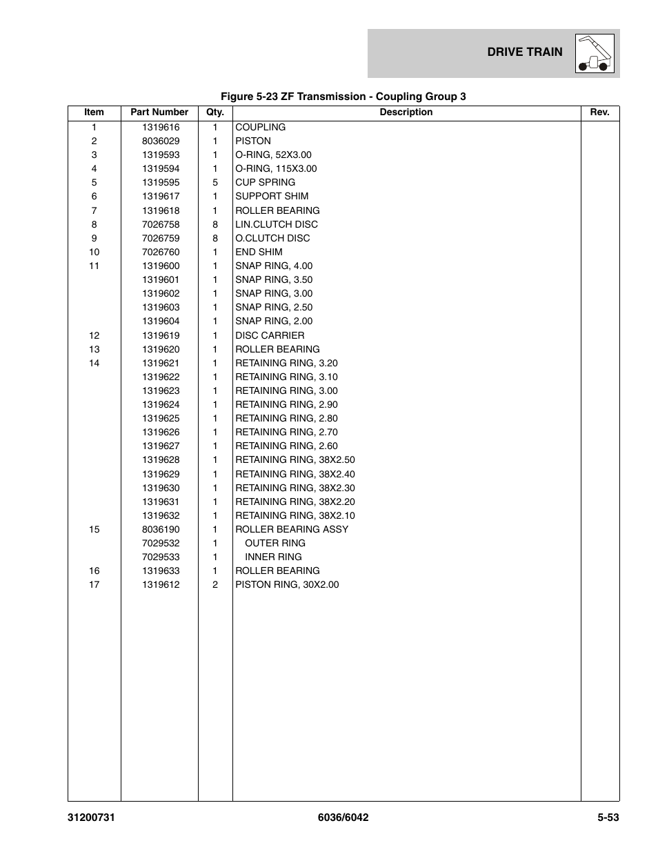 SkyTrak 6036 Parts Manual User Manual | Page 163 / 364