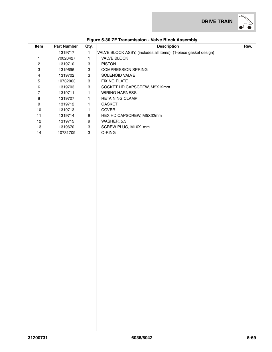 SkyTrak 6036 Parts Manual User Manual | Page 179 / 364