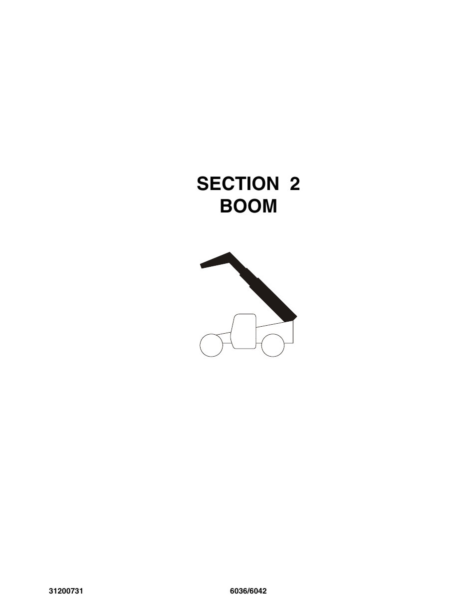 Section 2 boom, Section 2, Boom -1 | SkyTrak 6036 Parts Manual User Manual | Page 21 / 364