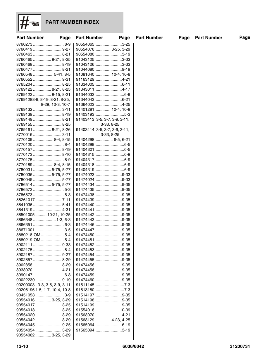 SkyTrak 6036 Parts Manual User Manual | Page 362 / 364