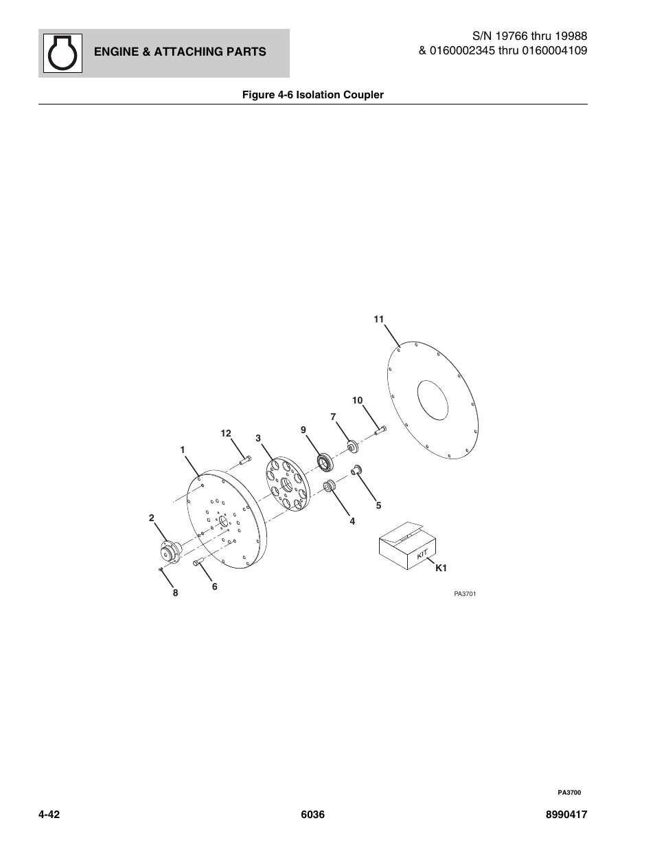 SkyTrak 6036 Parts Manual User Manual | Page 134 / 462