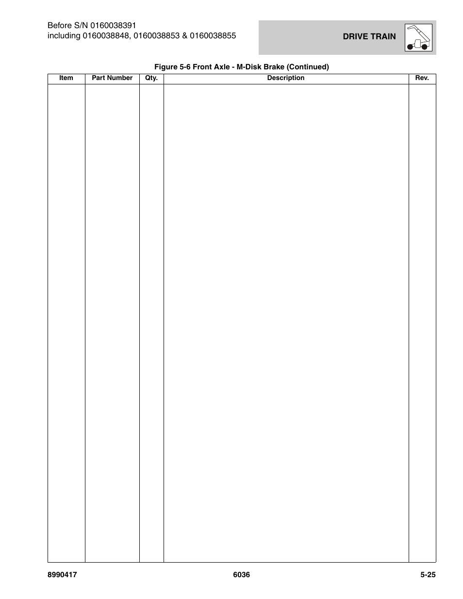 SkyTrak 6036 Parts Manual User Manual | Page 163 / 462