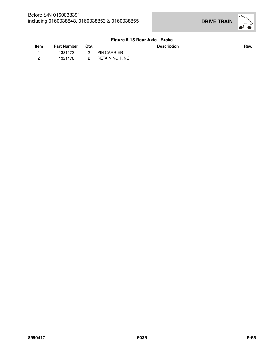SkyTrak 6036 Parts Manual User Manual | Page 203 / 462