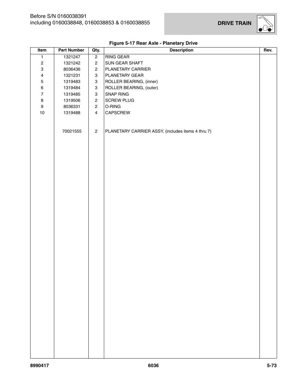 SkyTrak 6036 Parts Manual User Manual | Page 211 / 462