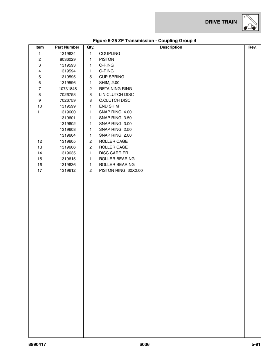SkyTrak 6036 Parts Manual User Manual | Page 229 / 462