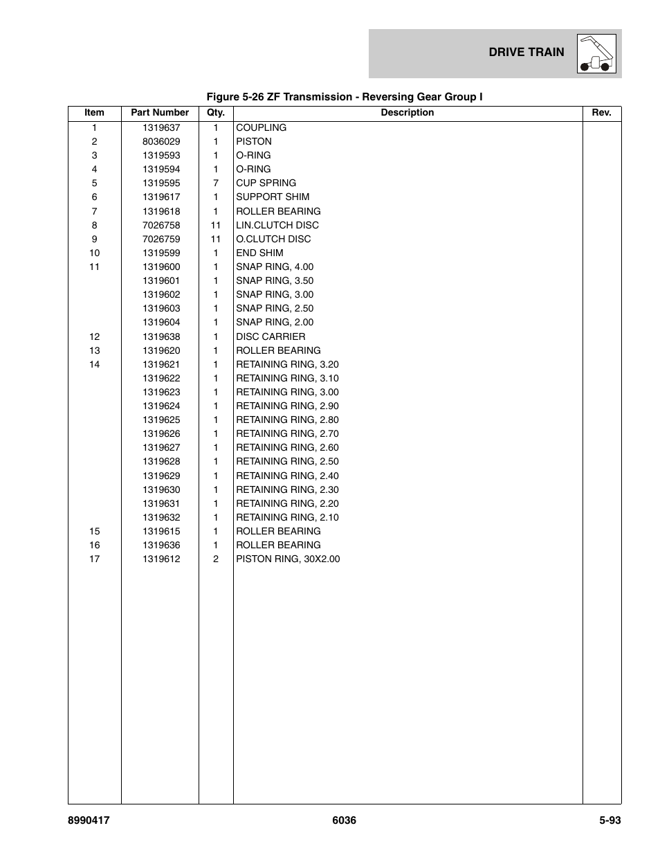 SkyTrak 6036 Parts Manual User Manual | Page 231 / 462