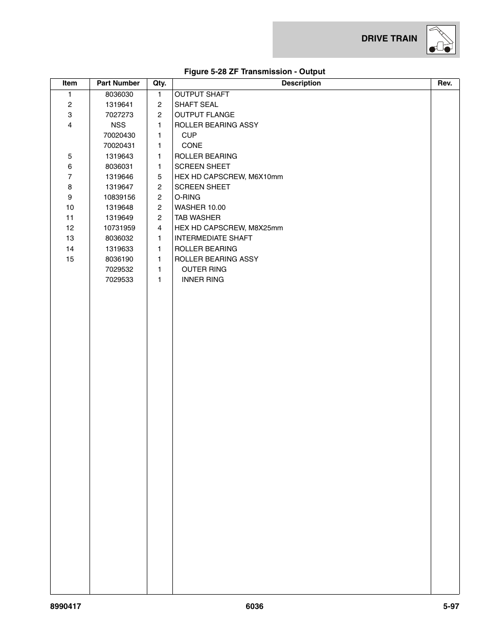 SkyTrak 6036 Parts Manual User Manual | Page 235 / 462
