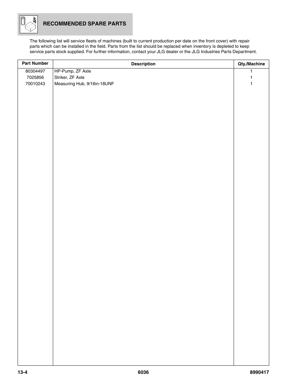 SkyTrak 6036 Parts Manual User Manual | Page 448 / 462