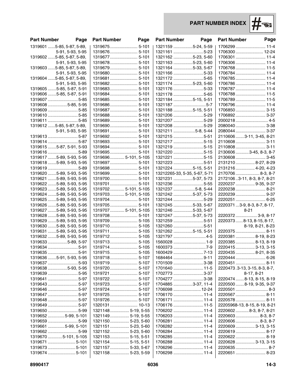 SkyTrak 6036 Parts Manual User Manual | Page 451 / 462