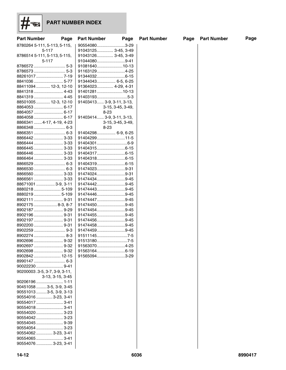 SkyTrak 6036 Parts Manual User Manual | Page 460 / 462