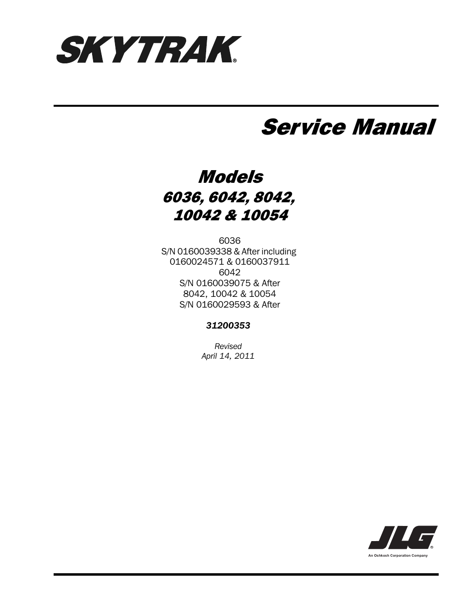 SkyTrak 8042 Service Manual User Manual | 230 pages