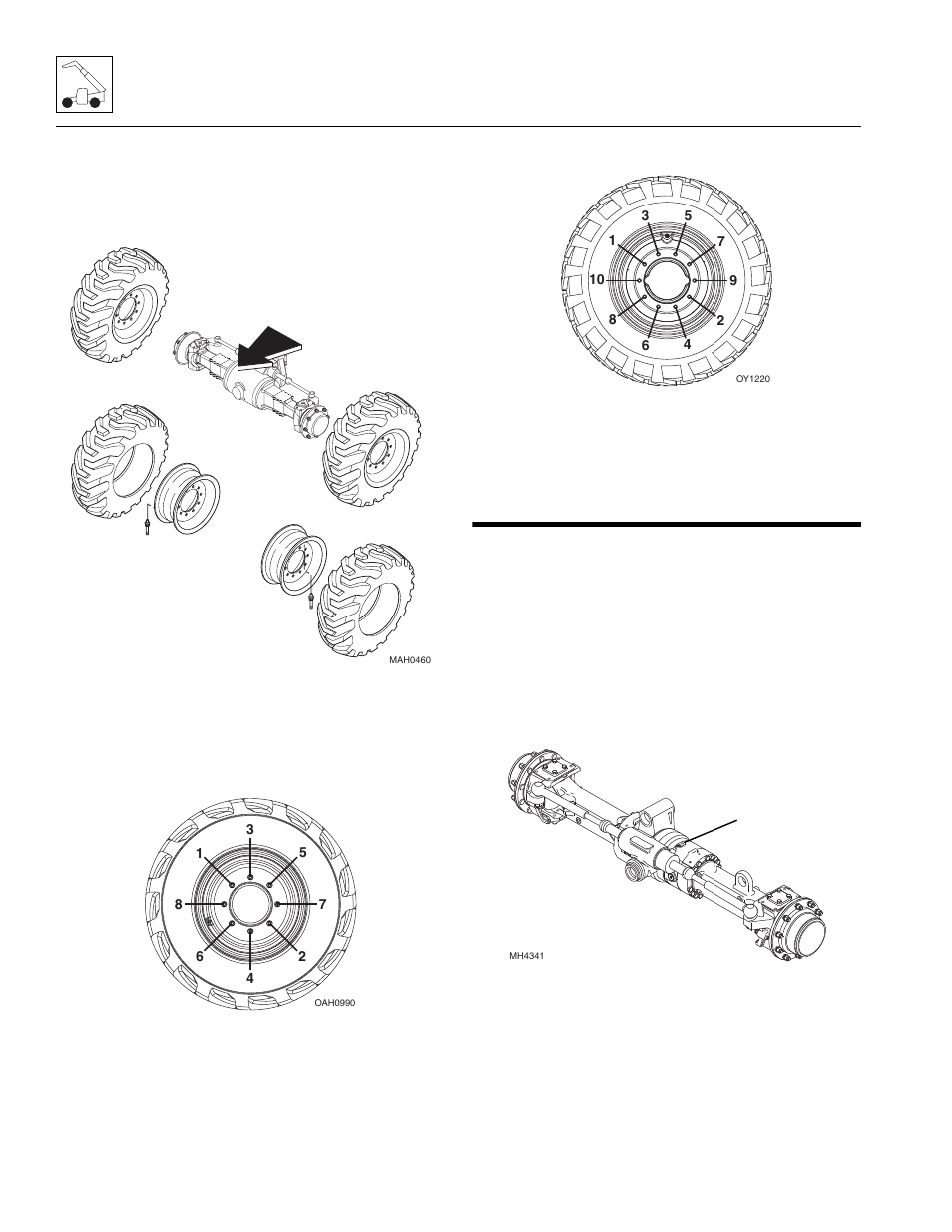 2 installing wheel and tire assembly onto machine, 8 brakes, 1 brake disc inspection | Brakes, Installing wheel and tire assembly onto machine, Brake disc inspection, Section 5.8.1, “brake disc inspection | SkyTrak 8042 Service Manual User Manual | Page 120 / 230