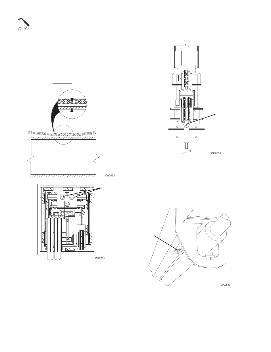 7 boom chain tension adjustment (10054), Boom chain tension adjustment (10054) | SkyTrak 8042 Service Manual User Manual | Page 72 / 230