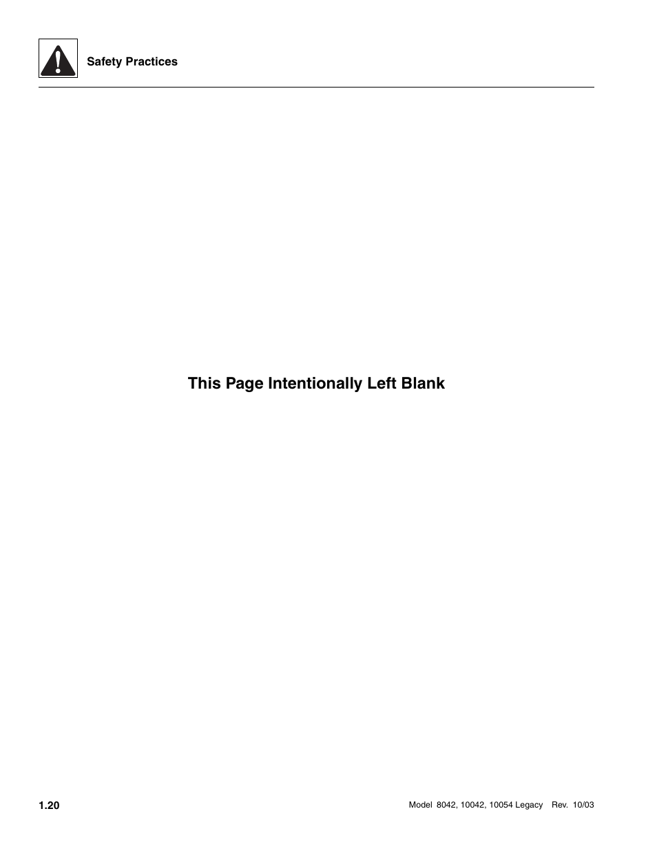 This page intentionally left blank | SkyTrak 8042 Service Manual User Manual | Page 25 / 906