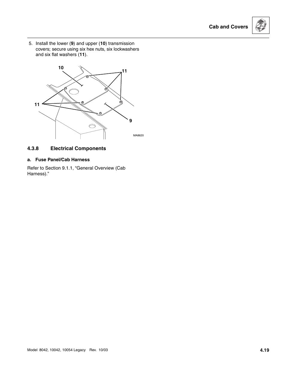 8 electrical components, Electrical components | SkyTrak 8042 Service Manual User Manual | Page 258 / 906
