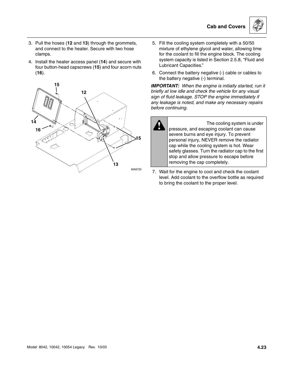 Warning | SkyTrak 8042 Service Manual User Manual | Page 262 / 906