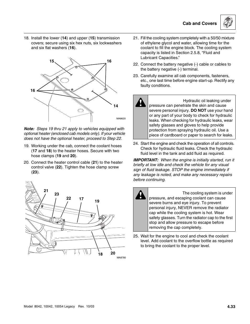 Warning | SkyTrak 8042 Service Manual User Manual | Page 272 / 906