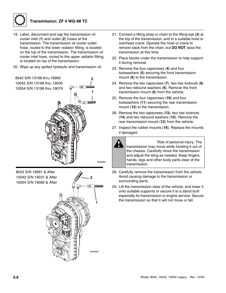 Warning | SkyTrak 8042 Service Manual User Manual | Page 313 / 906