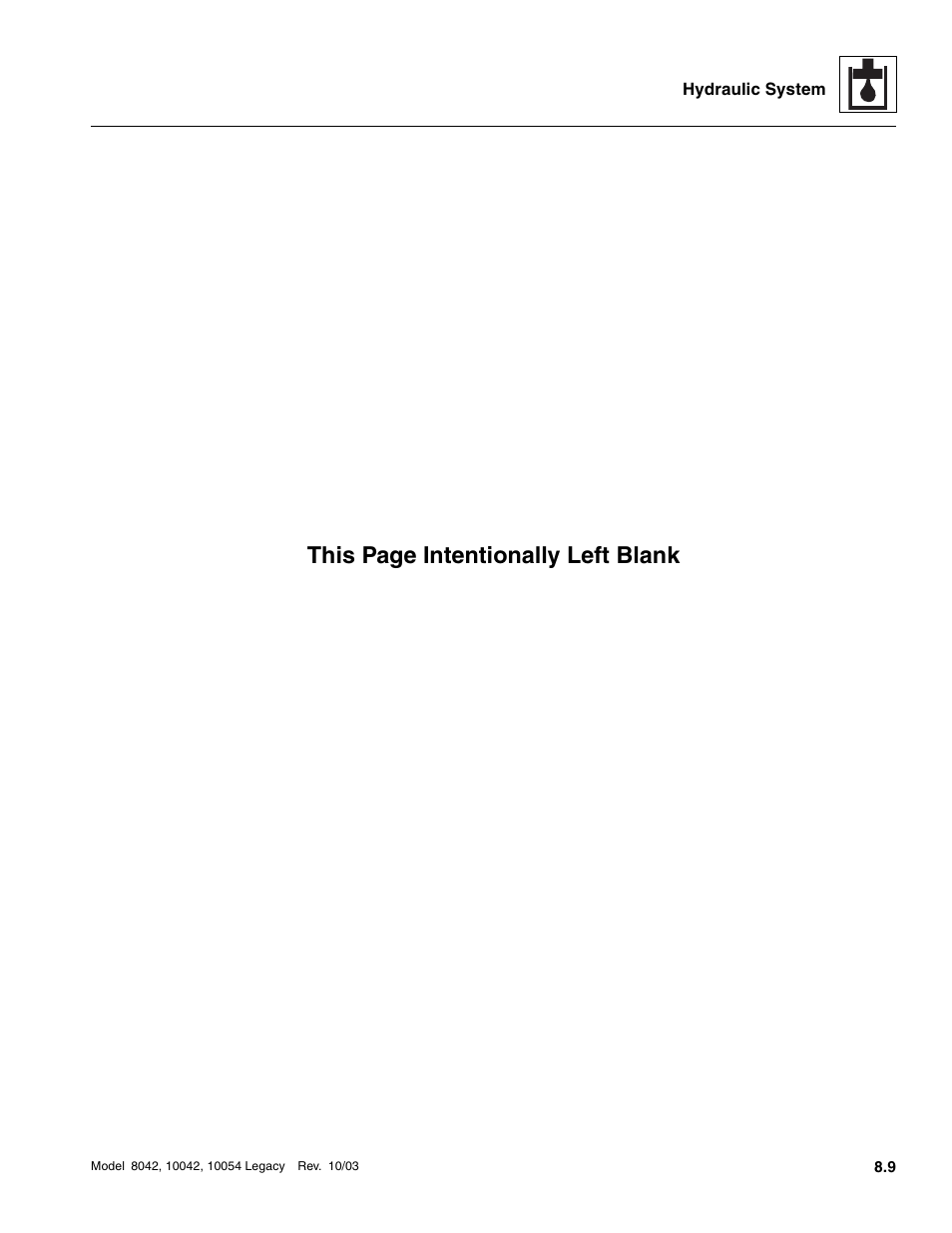 This page intentionally left blank | SkyTrak 8042 Service Manual User Manual | Page 424 / 906
