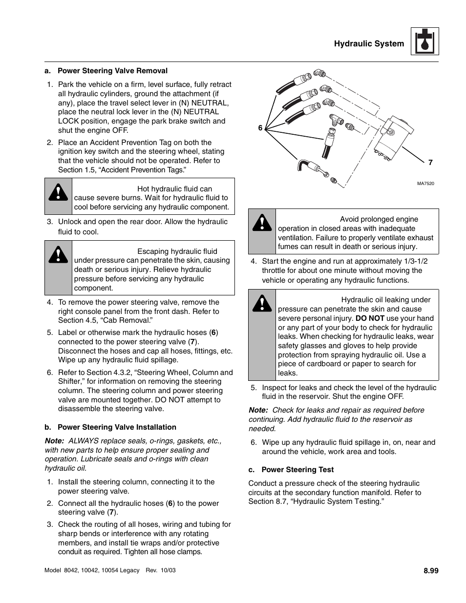 Warning | SkyTrak 8042 Service Manual User Manual | Page 514 / 906