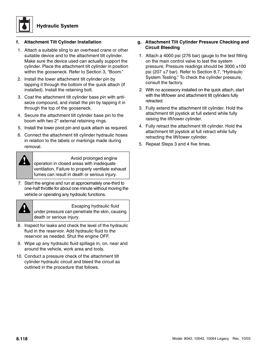 Warning | SkyTrak 8042 Service Manual User Manual | Page 533 / 906