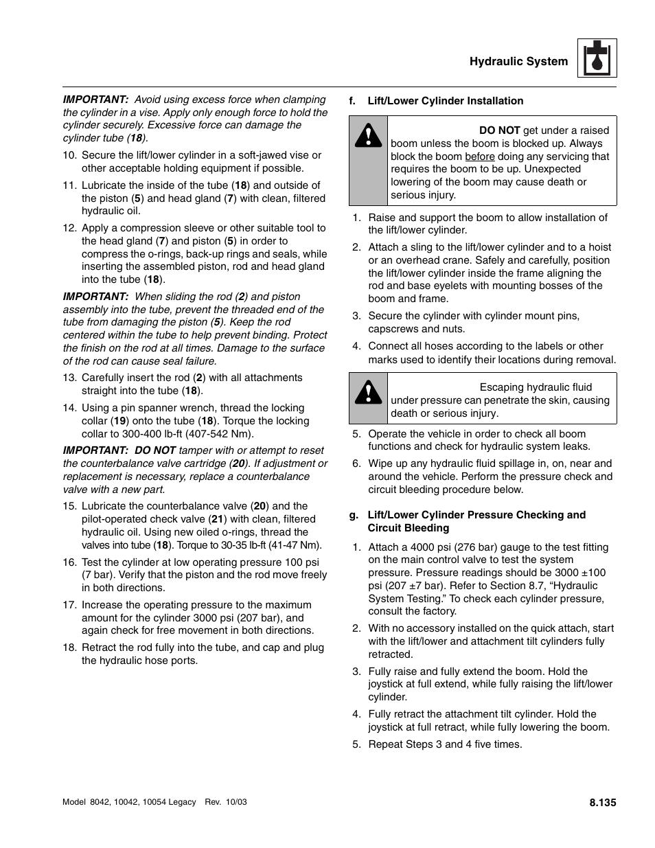 Warning | SkyTrak 8042 Service Manual User Manual | Page 550 / 906