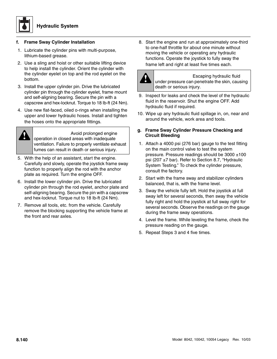Warning | SkyTrak 8042 Service Manual User Manual | Page 555 / 906