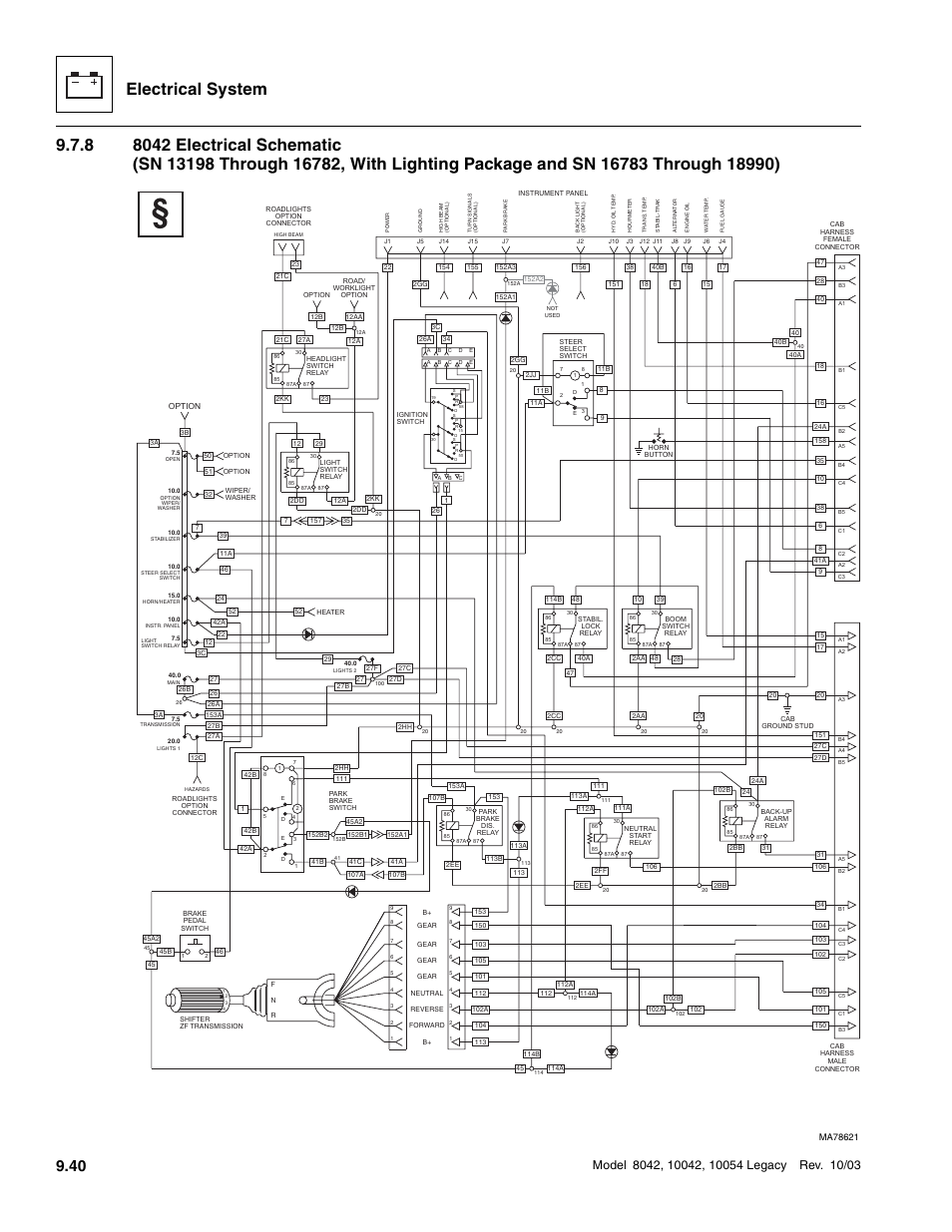 Electrical system | SkyTrak 8042 Service Manual User Manual | Page 631 / 906