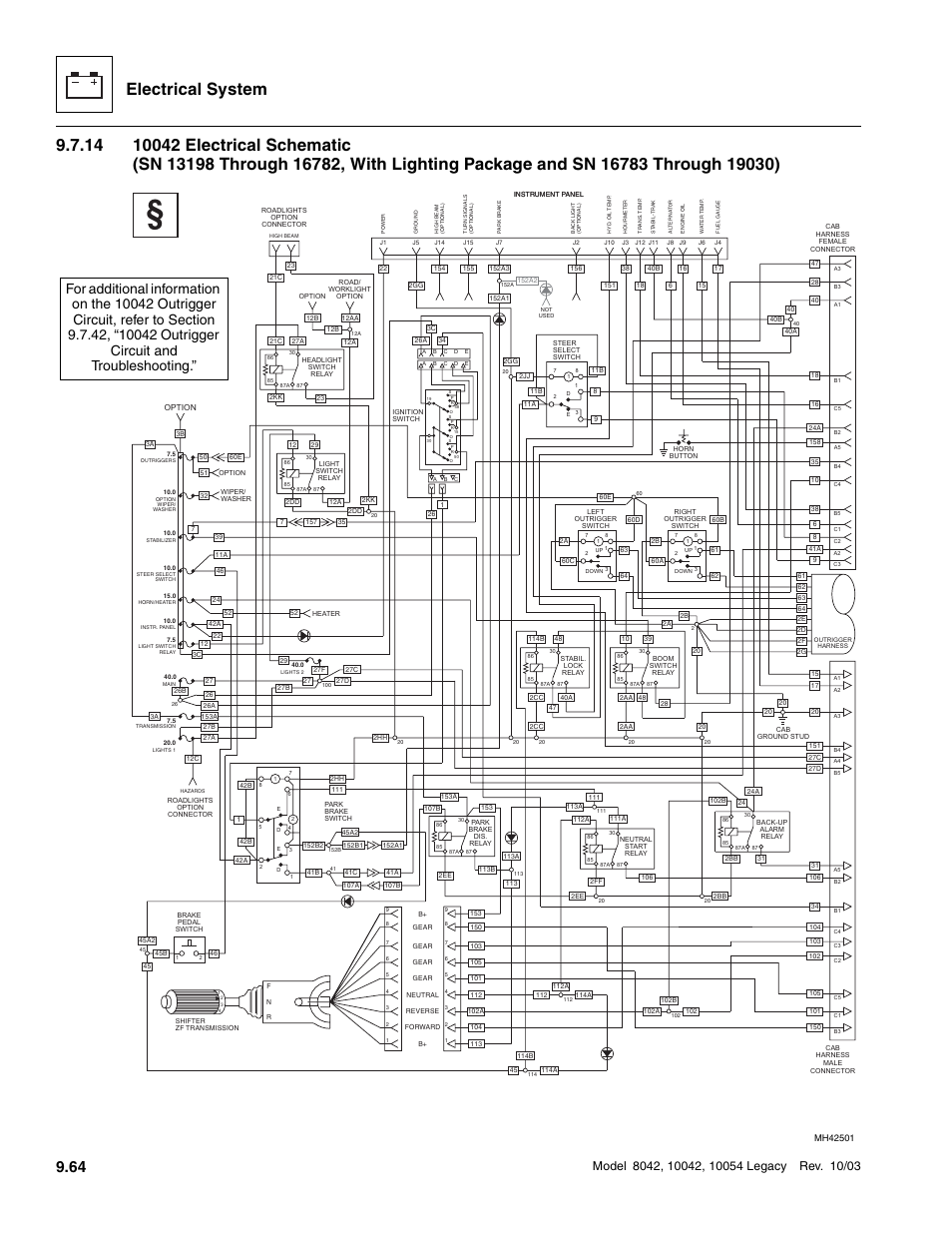 64 or, Electrical system | SkyTrak 8042 Service Manual User Manual | Page 655 / 906