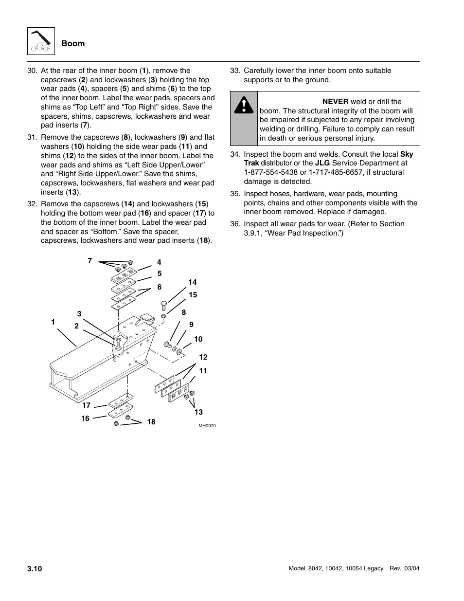 Warning | SkyTrak 8042 Service Manual User Manual | Page 71 / 906