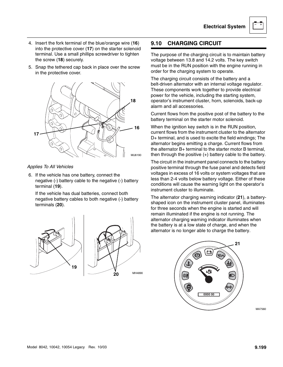 10 charging circuit, Charging circuit | SkyTrak 8042 Service Manual User Manual | Page 790 / 906