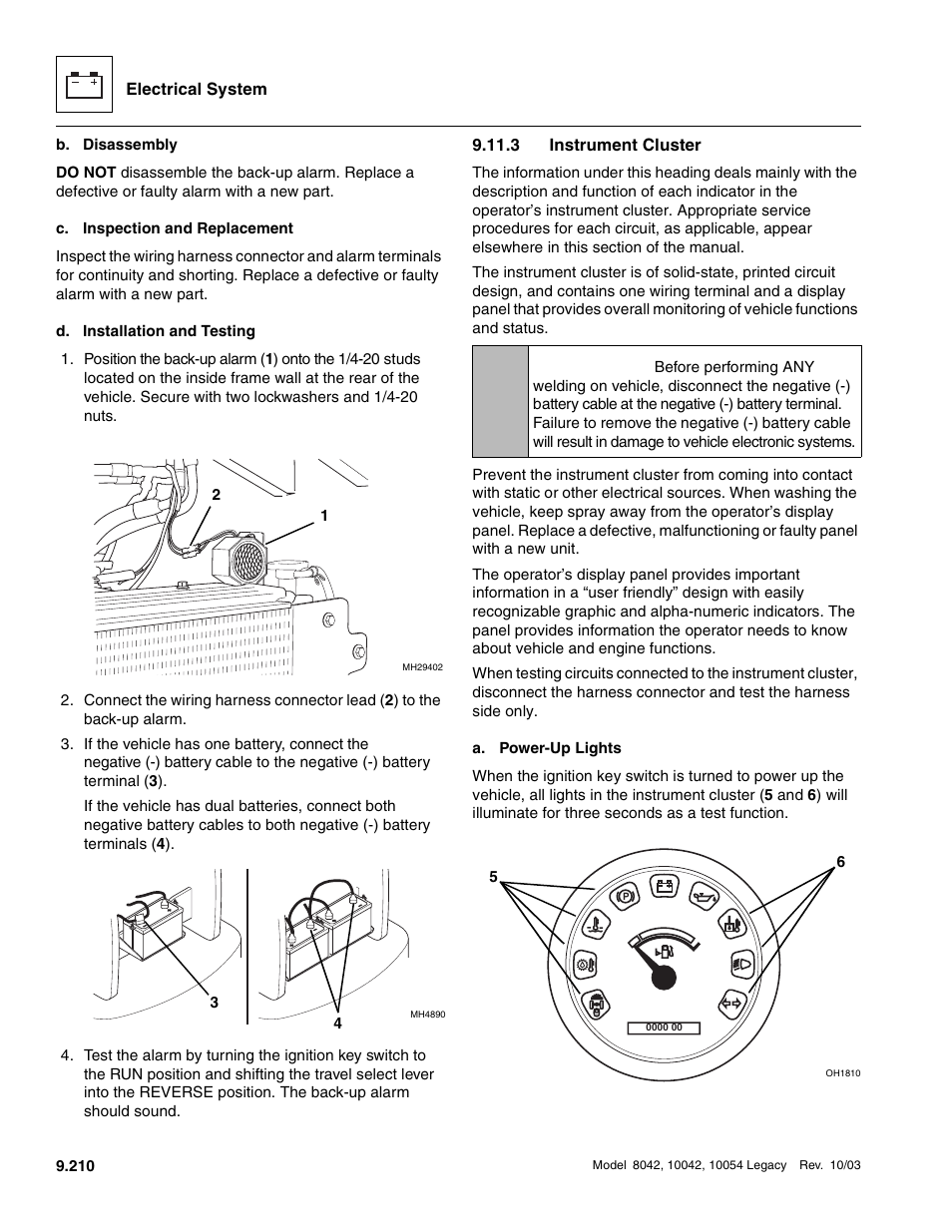 3 instrument cluster, Instrument cluster, Caution | SkyTrak 8042 Service Manual User Manual | Page 801 / 906